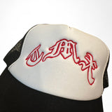 Embroidered logo trucker hat