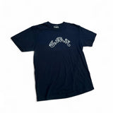 Handprinted logo tee