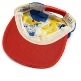 Multicolor embroidered corduroy cap