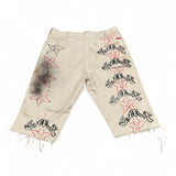 Stencil logo work shorts