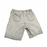Stencil logo denim shorts