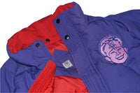 Purple puffer jacket